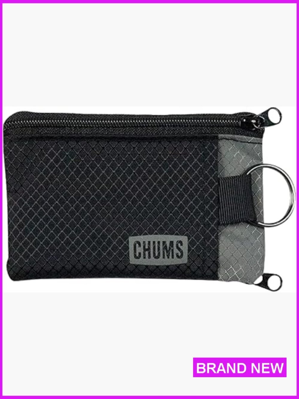 Slim RFID Blocking Wallet with Clear ID Window Zippered Water Resistant